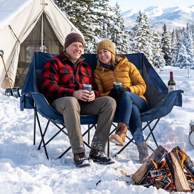 Heated Double Camping Chair with 4 Heating Zones