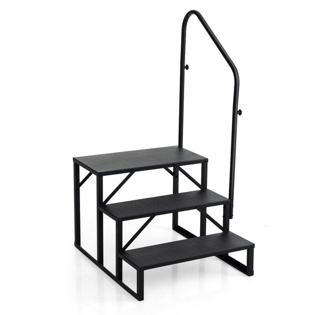 Heavy Duty Hot Tub Stair with Wide Anti-Slip Platforms for Porch and Mobile Home