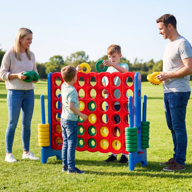 Jumbo 4-in-a-Row Game Set 3.5ft Tall Outdoor Lawn Game