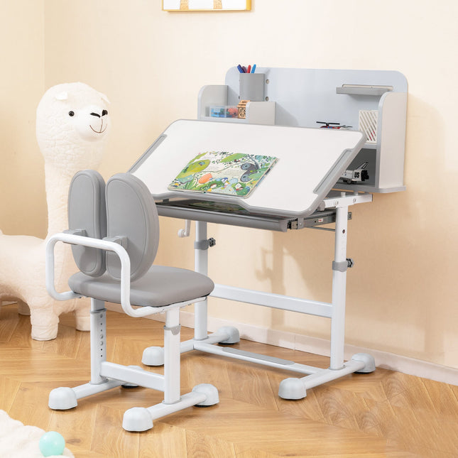 Kid's Study Desk and with Tilt Desktop and Pen Holder