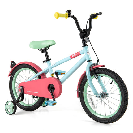 Kids Bike with Adjustable Handlebar and Saddle Blue