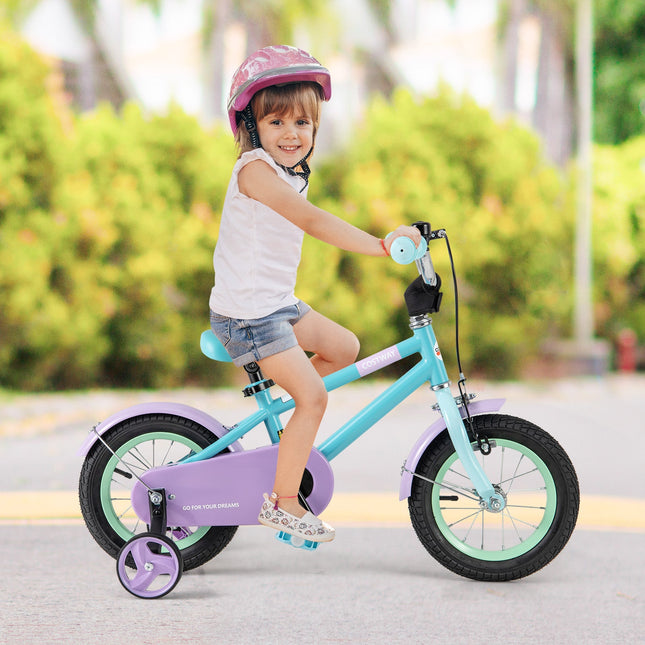 Kids Bike with Adjustable Handlebar and Saddle Purple