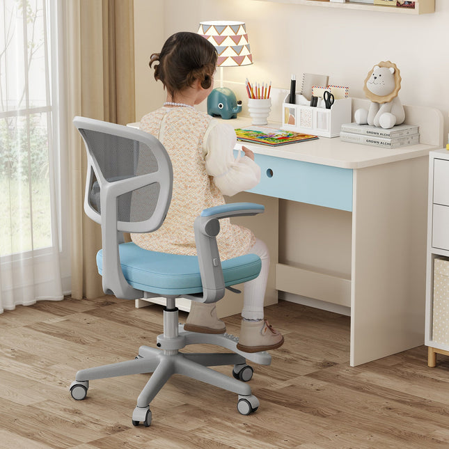 Kids Desk Chair Children Study Chair with Adjustable Height Armrest and Footrest