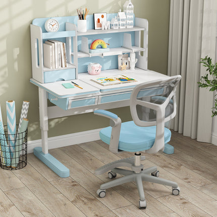 Kids Desk Chair Children Study Chair with Adjustable Height Armrest and Footrest