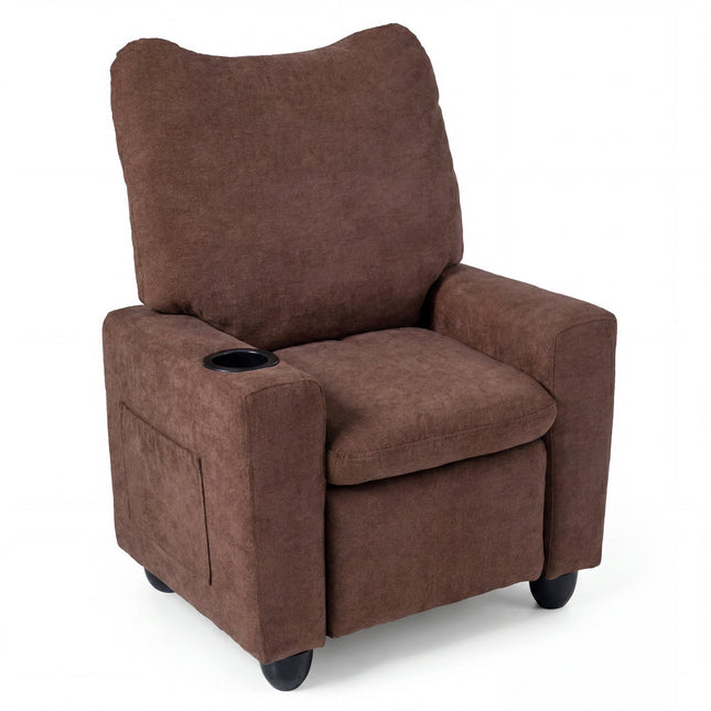 Kids Recliner Sofa with Adjustable Footrest and Cup Holder