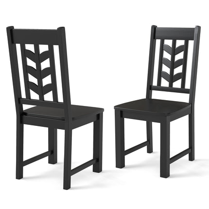 Kitchen Side Dining Chair Set of 2 with Rubber Wood Frame