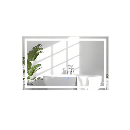 LED Bathroom Mirror Wall Mounted Rectangle Mirror with 3-Color Dimmable Lights