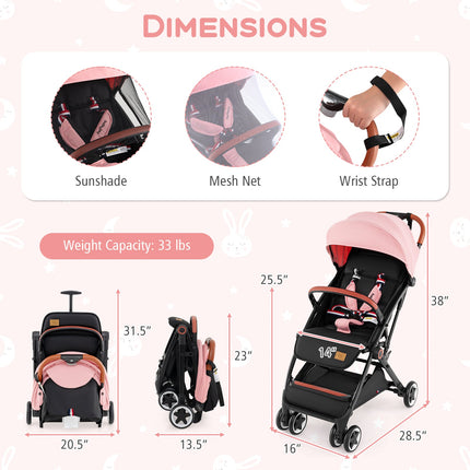Lightweight Aluminium Frame Baby Stroller with Net