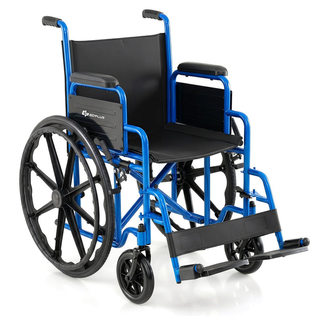 Folding Wheelchair for Adults with Swing-Away Footrest