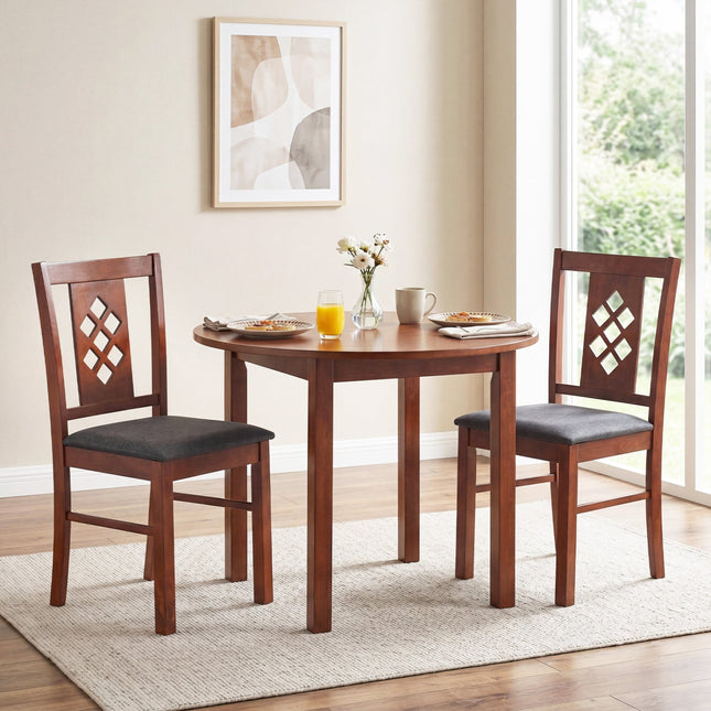 Upholstered Dining Chairs Set of 2 with Wood Frame