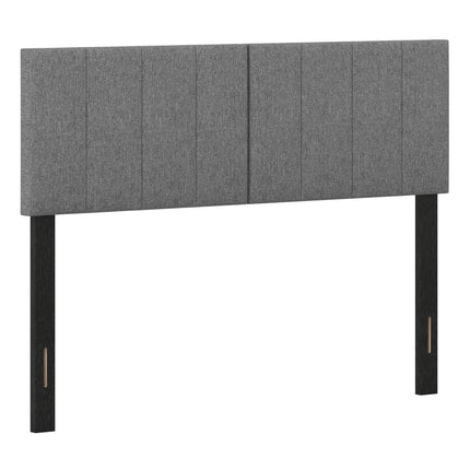 Adjustable Width Upholstered Headboard with Vertical Tufting