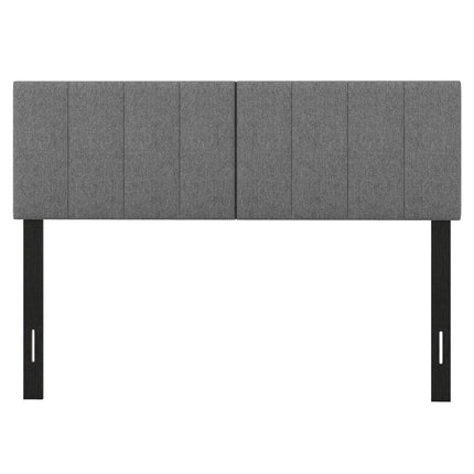 Adjustable Width Upholstered Headboard with Vertical Tufting