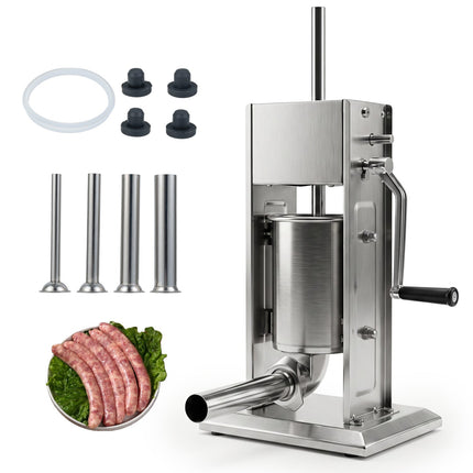 Manual Sausage Stuffer with 4 Tubes & 2 Speeds