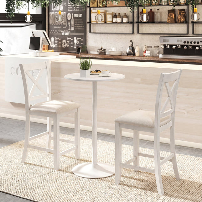Counter Height Bar Stools with Cushion and Footrest