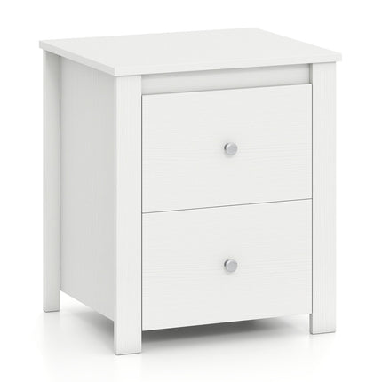 2-Drawer Nightstand with Storage for Bedroom & Living Room