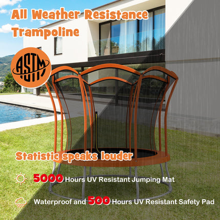 10 Feet Unique Flower Shape Trampoline with Galvanized Steel Frame