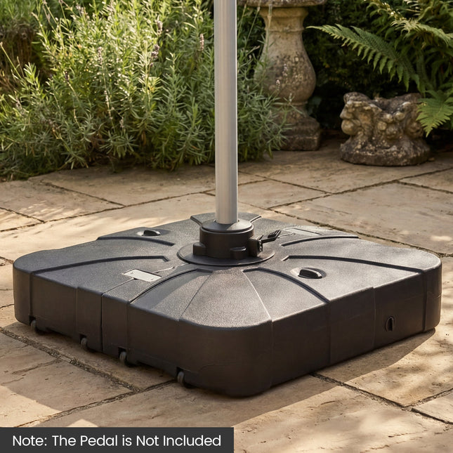 Outdoor Cantilever Umbrella Base Square Water and Sand Fillable Base