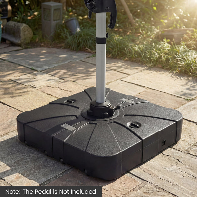 Outdoor Cantilever Umbrella Base Square Water and Sand Fillable Base