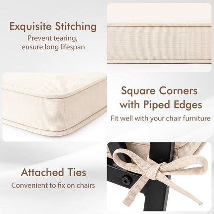Outdoor Chair Cushions Set of 2 - Waterproof Olefin 20x20
