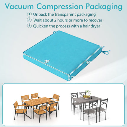 Outdoor Chair Cushions Set of 2 - Waterproof Olefin 20x20