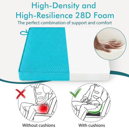 Outdoor Chair Cushions Set of 2 - Waterproof Olefin 20x20