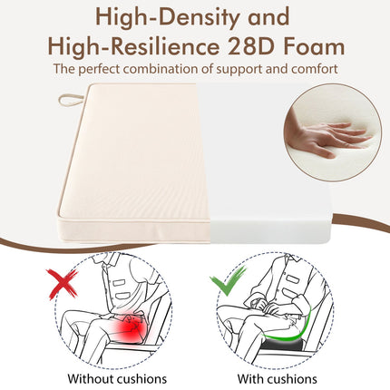 Outdoor Chair Cushions Set of 4 - Waterproof Olefin 20x20