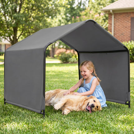 Outdoor Dog Shade Shelter with Waterproof Roof 51" x 46.5"