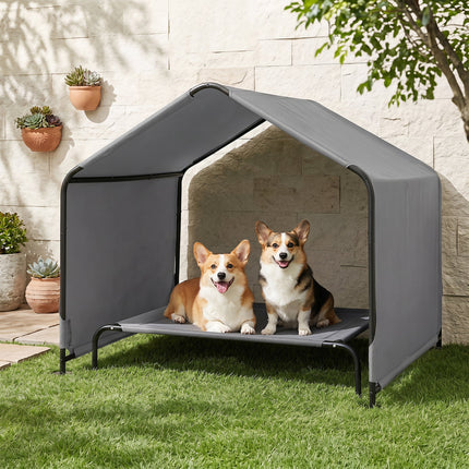 Outdoor Dog Shade Shelter with Waterproof Roof 51" x 46.5"