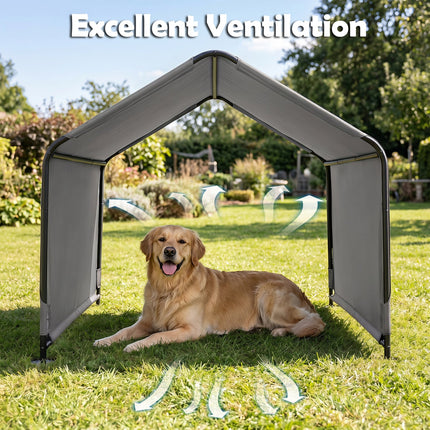 Outdoor Dog Shade Shelter with Waterproof Roof 51" x 46.5"