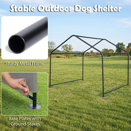 Outdoor Dog Shade Shelter with Waterproof Roof 51" x 46.5"