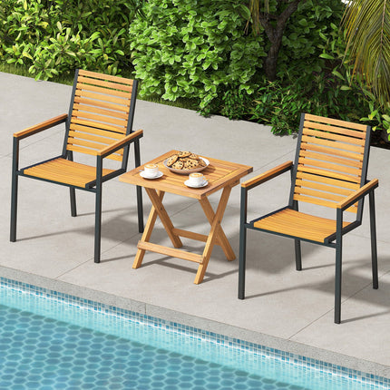 Outdoor Folding Side Table for Small Space and Garden