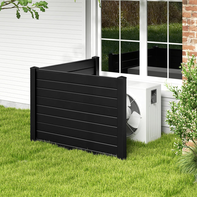 Outdoor PVC Air Conditioner Fence with 20 Inch Long Stakes
