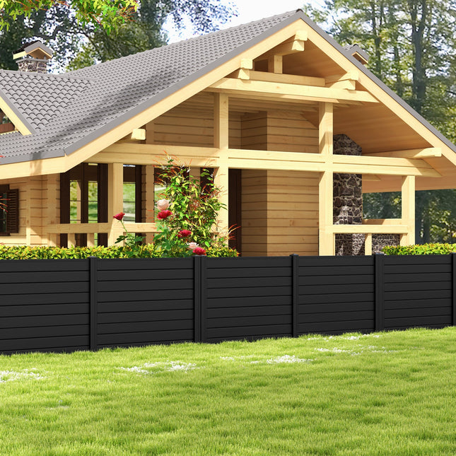 Outdoor PVC Air Conditioner Fence with 20 Inch Long Stakes