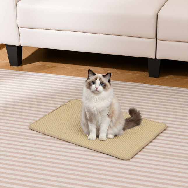 12 Pieces Cat Scratcher Mat Set 24 x 16 Inch Natural Sisal Pads