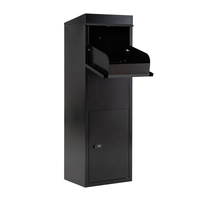 Package Delivery Box for Outside with Anti-Theft Baffle Sloped Roof
