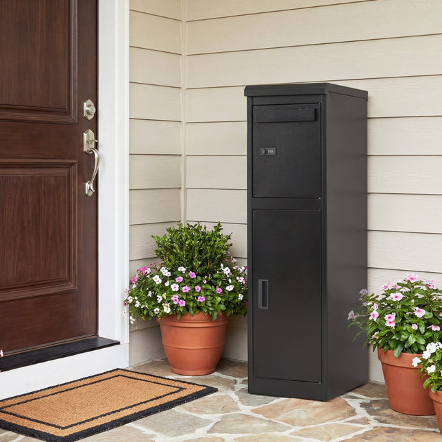 Package Delivery Box for Outside with Lockable Doors Coded Lock