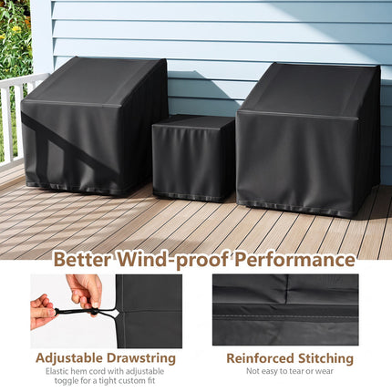 Waterproof Patio Furniture Covers for 3-Piece Bistro Set