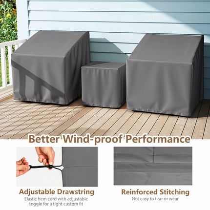 Waterproof Patio Furniture Covers for 3-Piece Bistro Set