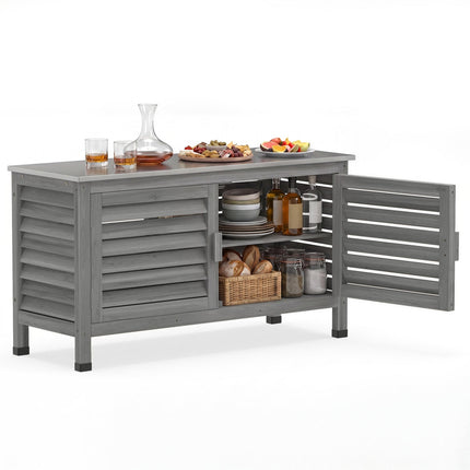 Outdoor Storage Cabinet with Stainless Steel Countertop