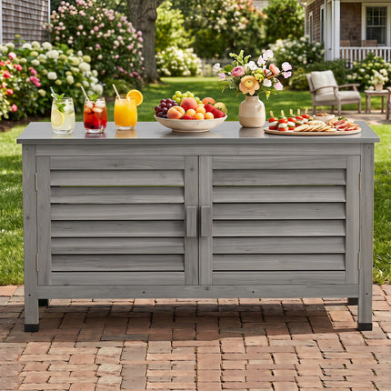 Outdoor Storage Cabinet with Stainless Steel Countertop