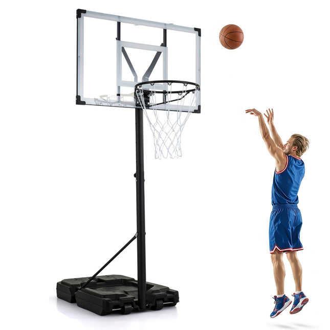 Portable Basketball Hoop with Adjustable Height 4.43-10 Ft
