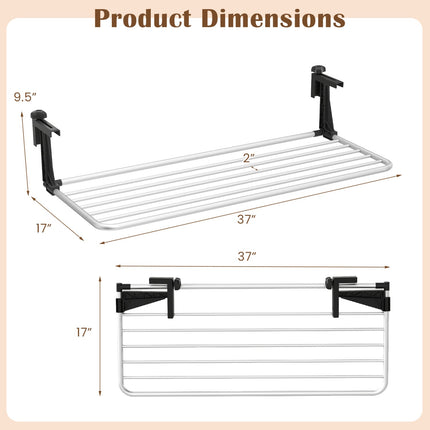 Portable Clothes Drying Rack Extendable Radiator Clothes Airer with Robust Aluminum Frame