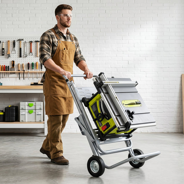 Portable Table Saw Stand with Rolling Wheels - Foldable