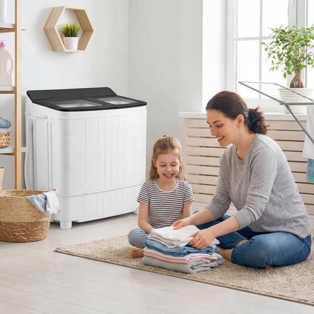 Portable Washing Machine 18 lbs Mini Laundry Machine with 11 LBS Washer