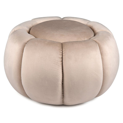 Pumpkin Ottoman with Hidden Storage and Removable Lid
