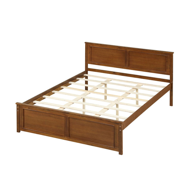 Twin Size Wooden Platform Bed Frame with Headboard
