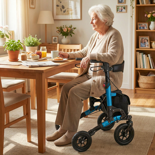 Rollator Walker for Seniors Folding Rolling Walker with Seat