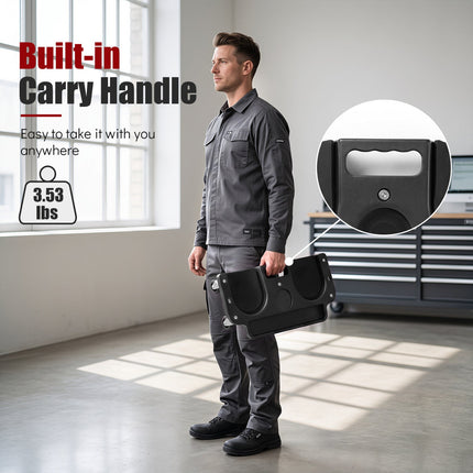 Rolling Knee Creeper with 360° Swivel Casters & Tool Trays