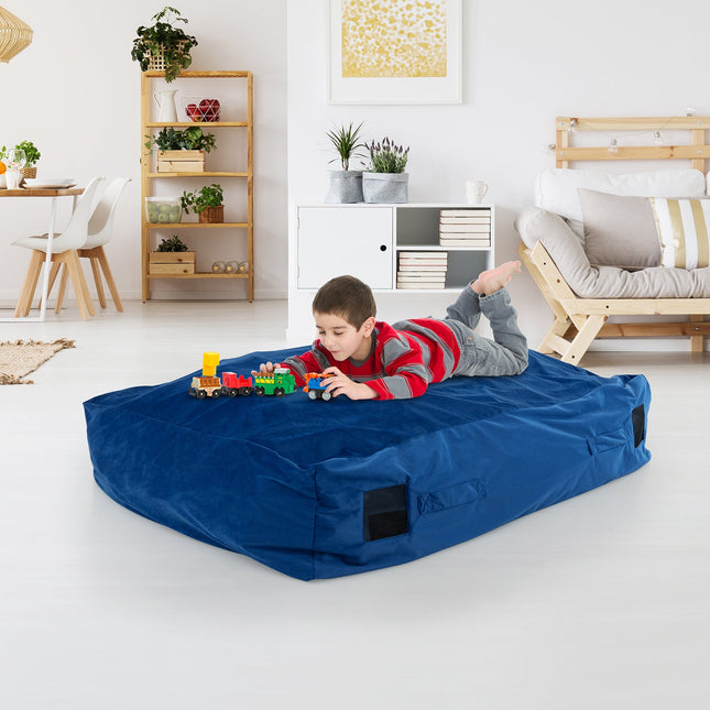 47 x 35.5 Inch Crash Pad Sensory Mat with Foam Blocks and Washable Cover