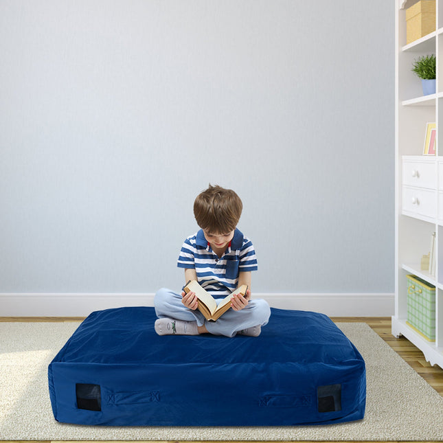 47 x 35.5 Inch Crash Pad Sensory Mat with Foam Blocks and Washable Cover